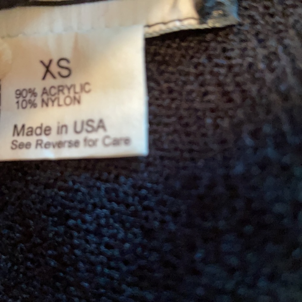 Delano Knitwear Black/ Cream Trimming Short Sleeve Sweater Size XS - Picture 6 of 8
